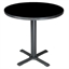 Easy Black Base Black Top Cafe Table in Orlando