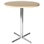 Easy Chrome Base Maple Top Highboy Table in Orlando