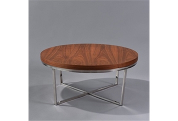 Wood and Metal Coffee Table Round in Miami, Ft. Lauderdale, Palm Beach