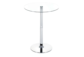 Glass and Chrome Highboy Table Glass (Tables - Highboy) in Orlando