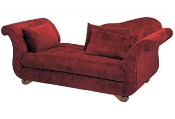 Monarch Chaise Red Loveseat (Loveseats) in Orlando
