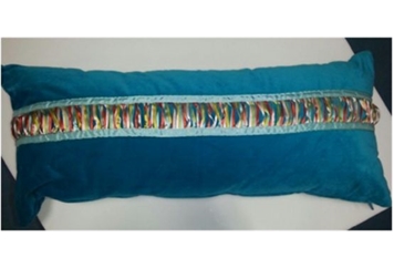 Pillow Morrocaan Turquoise Rectangular Pillow with Ribbon (Pillows) in Orlando