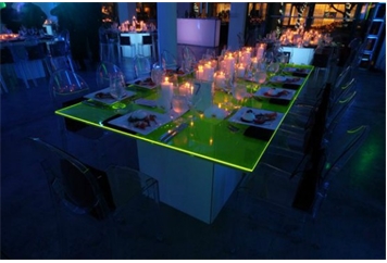 LED Acrylic Neon Green Highboy Table Large (Tables - Highboy Large) in Orlando