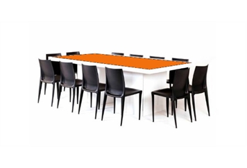 Acrylic Orange Top Dining Table (Tables - Dining) in Orlando