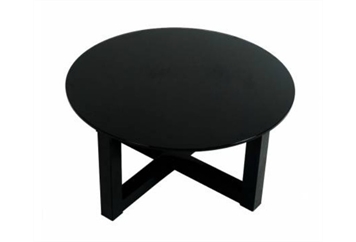 Cross Black Base Coffee Table Black Top in Orlando