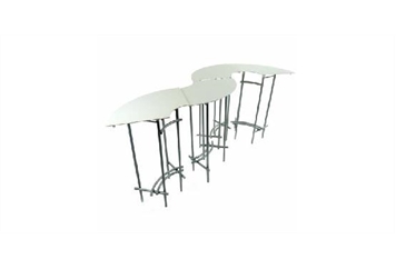 Serpentine Highboy Table Large - White (Tables - Highboy Large) in Orlando