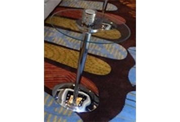 Chrome and Glass End Table (Tables - End) in Orlando