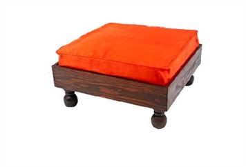 Moroccan Ottoman Orange Cushion (Ottomans) in Orlando