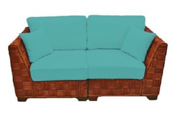 Summer Breeze Turquoise Loveseat Sectional (Loveseats) in Orlando