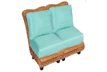 South Seas Turquoise Loveseat Sectional (Loveseats) in Orlando