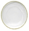 Beaded Gold and White Charger Plate in Miami, Ft. Lauderdale, Palm Beach