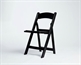 zz Folding Chair Padded Black (Chairs - Dining) in Orlando