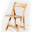 zz Folding Chair Padded Natural Wood (Chairs - Dining) in Orlando