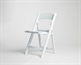 zz Folding Chair Padded White (Chairs - Dining) in Orlando