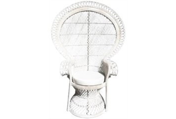Peacock White Wicker Chairs (Chairs - Accent and Lounge) in Orlando