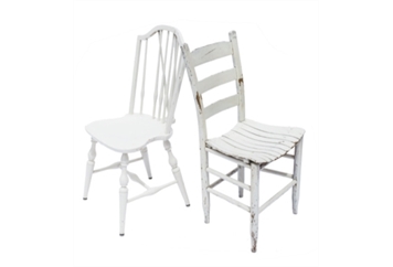 Mismatched Chairs - White (Chairs - Dining) in Orlando
