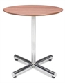 Easy Chrome Base Walnut Top Cafe Table in Orlando