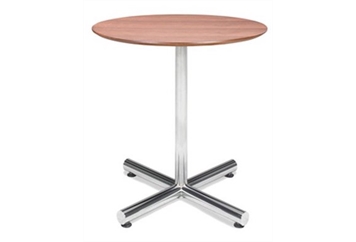 Easy Chrome Base Walnut Top Cafe Table (Tables - Cafe) in Orlando