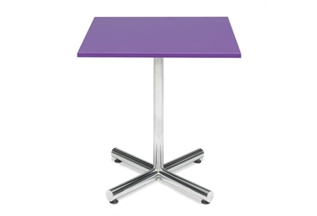 Spectrum Chrome Base Purple Top Cafe Table (Tables - Cafe) in Orlando