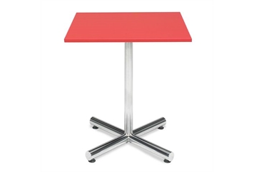 Spectrum Chrome Base Red Top Cafe Table (Tables - Cafe) in Orlando