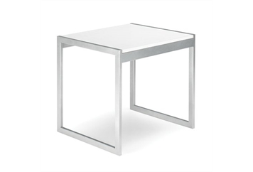 Aria White End Table (Tables - End) in Orlando