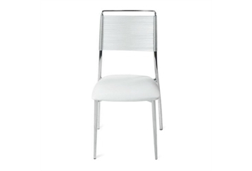 Silk Back White Chair (Chairs - Dining) in Orlando