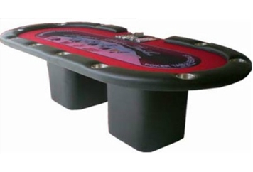 Red and Black Poker Table in Miami, Ft. Lauderdale, Palm Beach