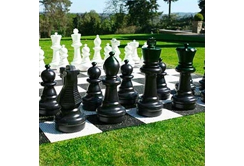 Miami South Beach , Delano Hotel , hand made chess set in garden