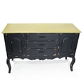 Distressed Wood Side Cabinet - Black in Miami, Ft. Lauderdale, Palm Beach