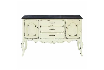 Distressed Wood Side Cabinet - White in Miami, Ft. Lauderdale, Palm Beach