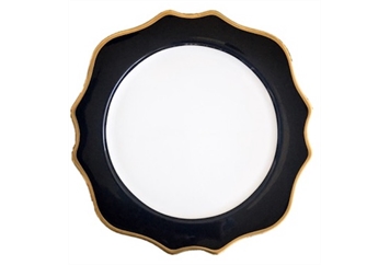 Trieste Charger Plate - Black and Gold in Miami, Ft. Lauderdale, Palm Beach