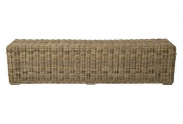 Blonde Rattan Bench in Miami, Ft. Lauderdale, Palm Beach