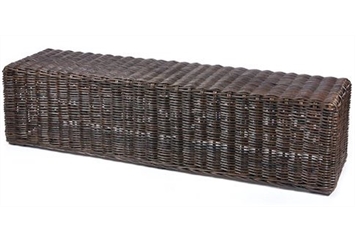 Brunette Rattan Bench in Miami, Ft. Lauderdale, Palm Beach