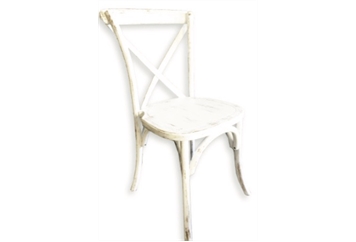 Cross Back Chair White Washed (Chairs - Dining) in Orlando