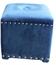 Pouf Blue Velour - Medium in Orlando