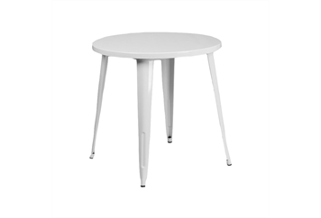 Tolix Metal Cafe Table - White in Orlando