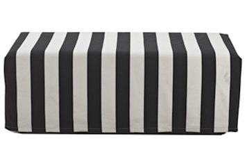 Black and White Stripes Bench in Miami, Ft. Lauderdale, Palm Beach