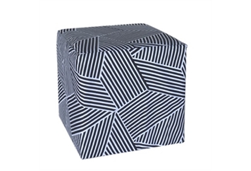 Graphic Stripe Cube Ottoman in Miami, Ft. Lauderdale, Palm Beach