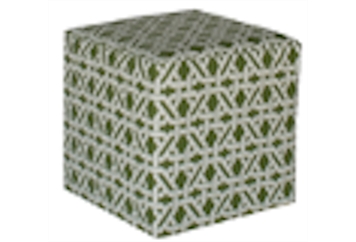 Tangled Green Cube Ottoman in Miami, Ft. Lauderdale, Palm Beach