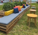 Wood Pallet Lounge - Sideline View in Miami, Ft. Lauderdale, Palm Beach