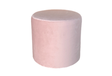 Powder Pink Velvet Ottoman in Orlando