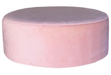 Velvet Powder Pink Ottoman in Orlando