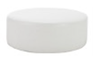 White Ottoman - Round in Orlando