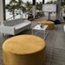 Antique Gold Velvet Ottoman in Naples, Marco Island, Ft. Myers