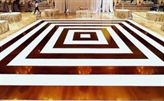 Dance Floor Wrap - Mirror Stripes and Squares in Miami, Ft. Lauderdale, Palm Beach