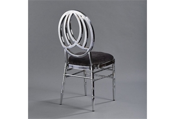 Phoenix Silver Chair with Black Velvet in Miami, Ft. Lauderdale, Palm Beach