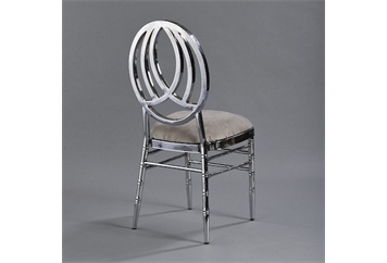 Phoenix Silver Chair with Steel Velvet in Miami, Ft. Lauderdale, Palm Beach