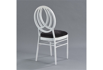 Phoenix White Chair with Black Velvet in Miami, Ft. Lauderdale, Palm Beach