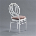 Phoenix White Chair with Rose Velvet in Miami, Ft. Lauderdale, Palm Beach