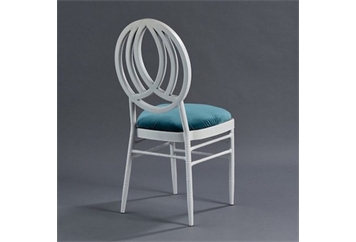 Phoenix White Chair with Turquoise Velvet in Miami, Ft. Lauderdale, Palm Beach